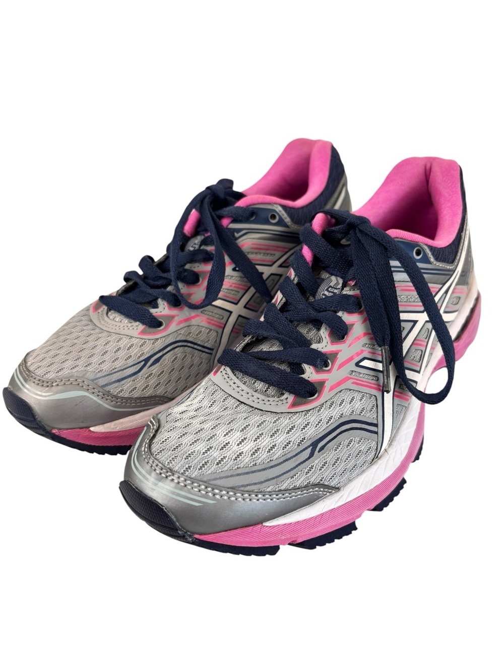 Asics GT 2000 Fluid Ride Womens Size 8 Athletic Running Shoes T757N Gray Pink